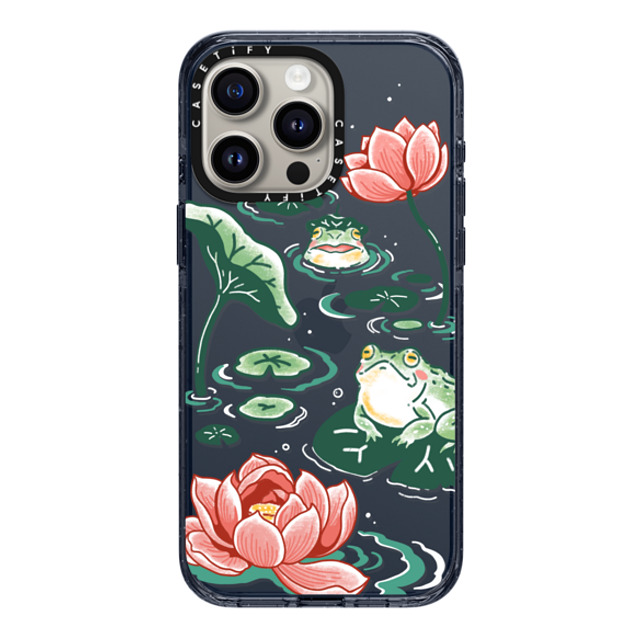 Georgina Leung x CASETiFY iPhone 15 Pro Max Case Classic Blue Impact Case Pond Life by Georgina Leung Georgina Leung x CASETiFY iPhone 15 Pro Max Case Classic Blue Impact Case Pond Life by Georgina Leung