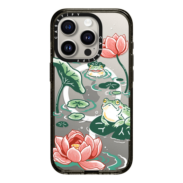 Georgina Leung x CASETiFY iPhone 15 Pro ケース ブラック インパクトケース MagSafe対応 Pond Life by Georgina Leung