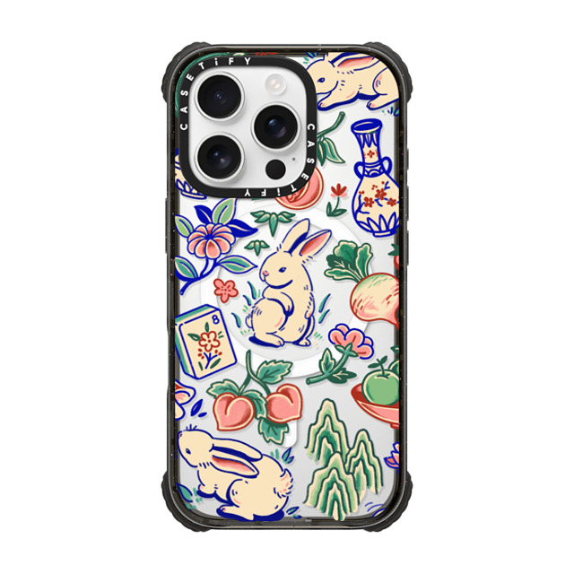 Georgina Leung x CASETiFY iPhone 16 Pro Case Black ウルトラ インパクトケース MagSafe 対応 Rabbit Garden by Georgina Leung Georgina Leung x CASETiFY iPhone 16 Pro Case Black ウルトラ インパクトケース MagSafe 対応 Rabbit Garden by Georgina Leung