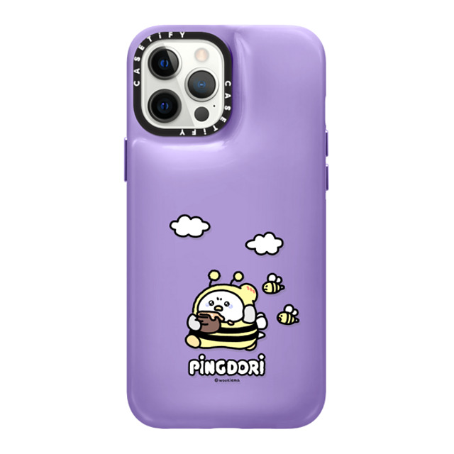 SICKYAKI x CASETiFY iPhone 12 Pro Max ケース Cartoon バイオレット パープル ピローケース honeybee pingdori Father's Day SICKYAKI x CASETiFY iPhone 12 Pro Max ケース Cartoon バイオレット パープル ピローケース honeybee pingdori Father's Day