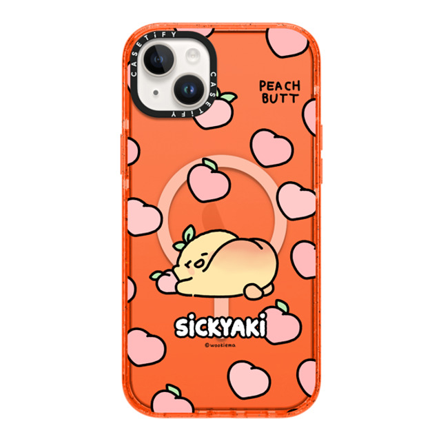 SICKYAKI x CASETiFY iPhone 14 Plus ケース Cartoon オレンジ インパクトケース MagSafe対応 peach butt sickyaki Father's Day SICKYAKI x CASETiFY iPhone 14 Plus ケース Cartoon オレンジ インパクトケース MagSafe対応 peach butt sickyaki Father's Day