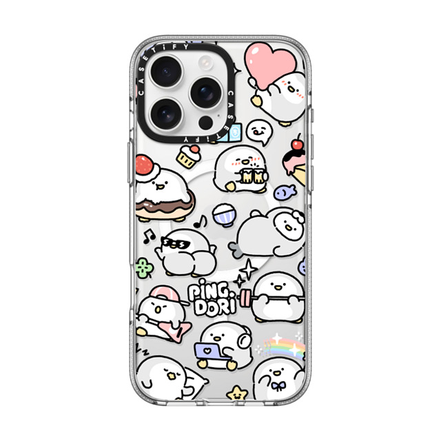SICKYAKI x CASETiFY iPhone 16 Pro Max ケース Cartoon クリア クリア ケース MagSafe対応 pingdori mix Back to School SICKYAKI x CASETiFY iPhone 16 Pro Max ケース Cartoon クリア クリア ケース MagSafe対応 pingdori mix Back to School