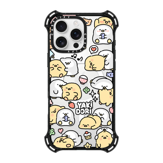 SICKYAKI x CASETiFY iPhone 16 Pro Max ケース ブラック バウンスケース yakidori mix