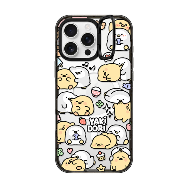 SICKYAKI x CASETiFY iPhone 16 Pro Max ケース ブラック インパクトリングスタンドケース MagSafe対応 yakidori mix