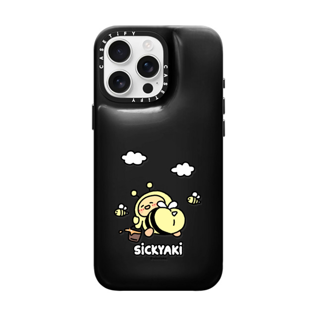 SICKYAKI x CASETiFY iPhone 16 Pro Max ケース Phantom Black ピローケース honeybee sickyaki