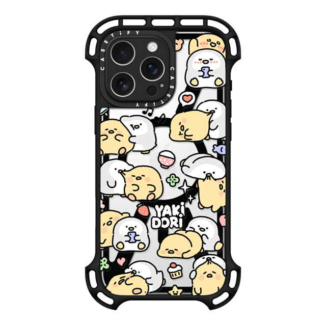 SICKYAKI x CASETiFY iPhone 16 Pro Max ケース ブラック ウルトラ バウンスケース MagSafe対応 yakidori mix