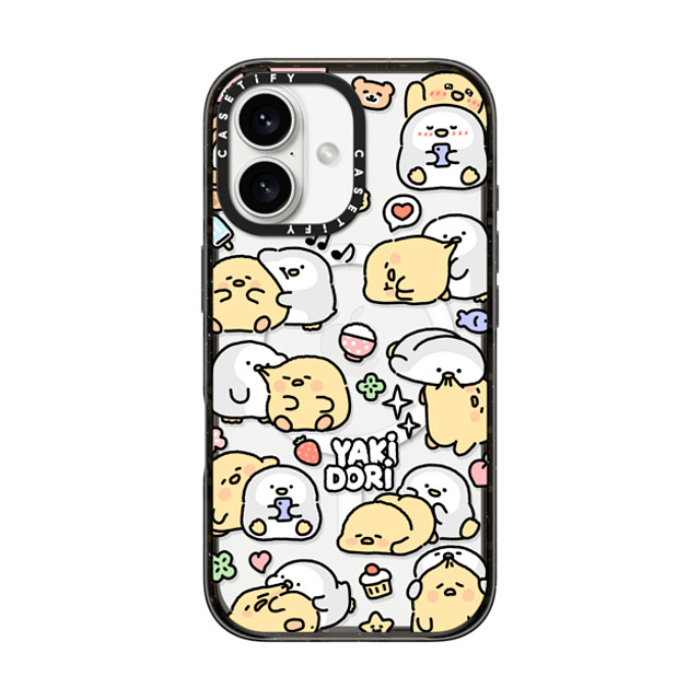 SICKYAKI x CASETiFY iPhone 16 ケース ブラック インパクトケース MagSafe対応 yakidori mix