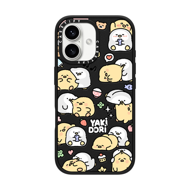 SICKYAKI x CASETiFY iPhone 16 ケース マットブラック インパクトケース MagSafe対応 yakidori mix