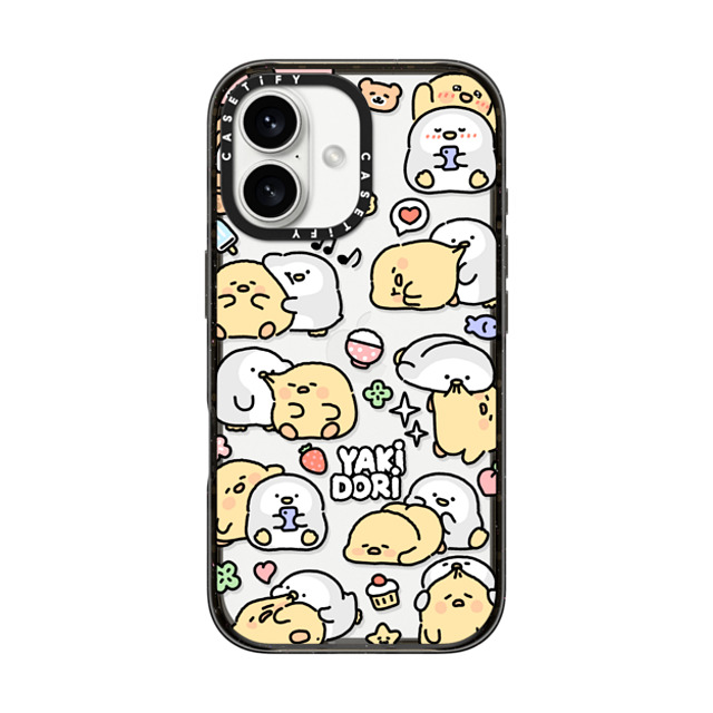 SICKYAKI x CASETiFY iPhone 16 ケース ブラック インパクトケース yakidori mix