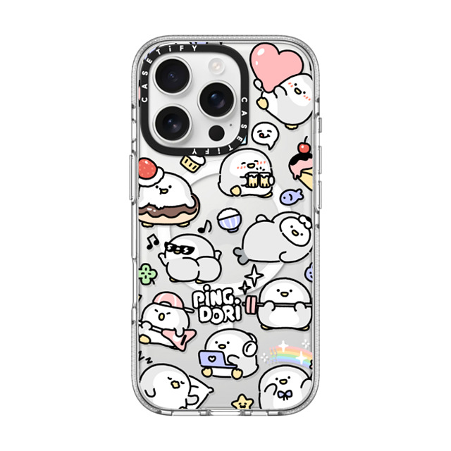 SICKYAKI x CASETiFY iPhone 16 Pro ケース Cartoon クリア クリア ケース MagSafe対応 pingdori mix Back to School SICKYAKI x CASETiFY iPhone 16 Pro ケース Cartoon クリア クリア ケース MagSafe対応 pingdori mix Back to School