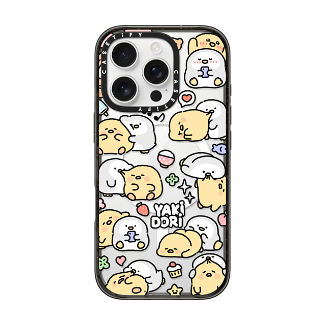 SICKYAKI x CASETiFY iPhone 16 Pro ケース ブラック インパクトケース MagSafe対応 yakidori mix