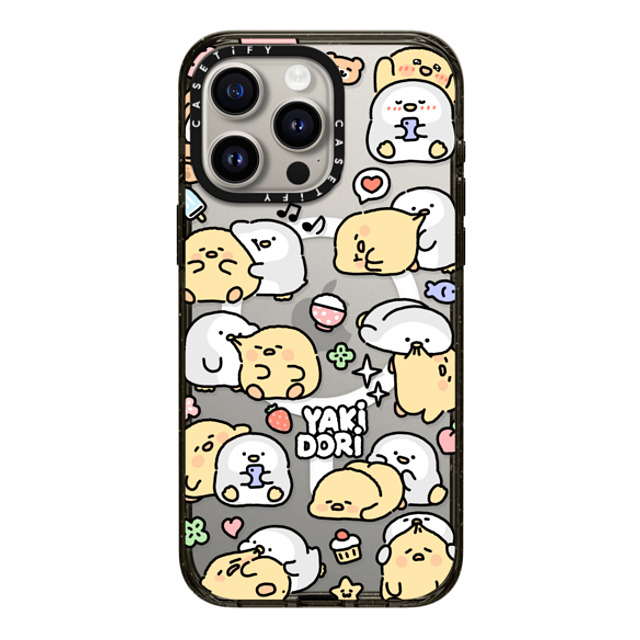 SICKYAKI x CASETiFY iPhone 15 Pro Max ケース ブラック インパクトケース MagSafe対応 yakidori mix