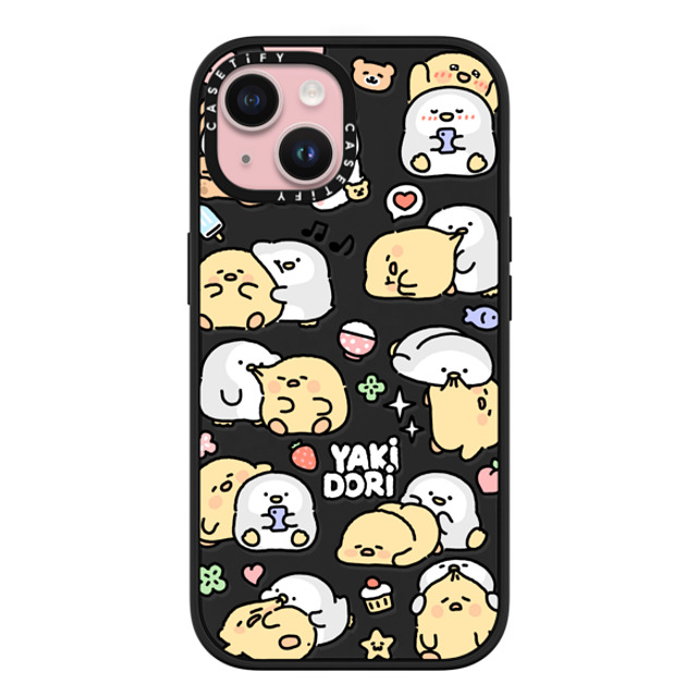 SICKYAKI x CASETiFY iPhone 15 ケース マットブラック インパクトケース MagSafe対応 yakidori mix