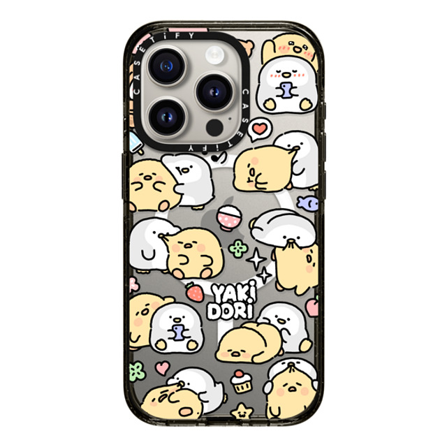 SICKYAKI x CASETiFY iPhone 15 Pro ケース ブラック インパクトケース MagSafe対応 yakidori mix