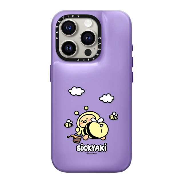 SICKYAKI x CASETiFY iPhone 15 Pro Case バイオレット パープル ピローケース honeybee sickyaki SICKYAKI x CASETiFY iPhone 15 Pro Case バイオレット パープル ピローケース honeybee sickyaki