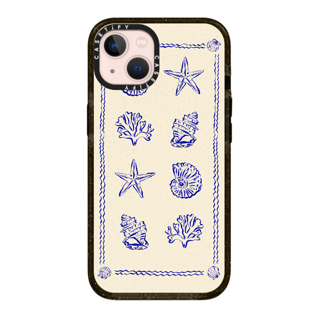 Agathe Marty x CASETiFY iPhone 13 ケース ブラック インパクトケース Sea Treasures by Agathe Marty