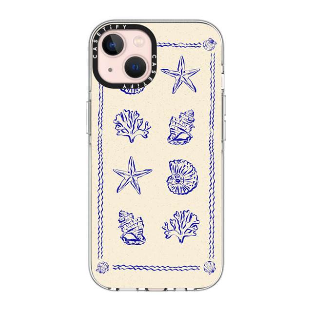 Agathe Marty x CASETiFY iPhone 13 ケース クリア クリア ケース MagSafe対応 Sea Treasures by Agathe Marty