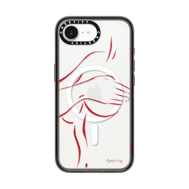 Agathe Marty x CASETiFY iPhone 16e ケース Line Art,Minimalism ブラック インパクトケース MagSafe対応 Body by Agathe Marty Back to School Agathe Marty x CASETiFY iPhone 16e ケース Line Art,Minimalism ブラック インパクトケース MagSafe対応 Body by Agathe Marty Back to School