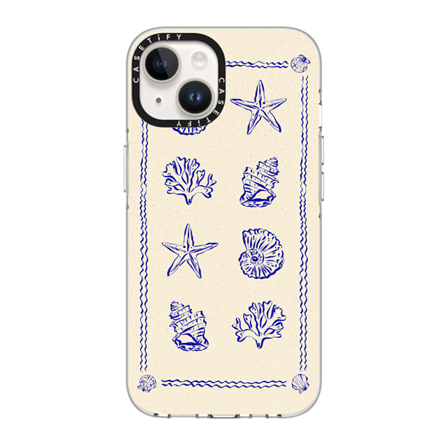 Agathe Marty x CASETiFY iPhone 14 ケース クリア クリア ケース MagSafe対応 Sea Treasures by Agathe Marty