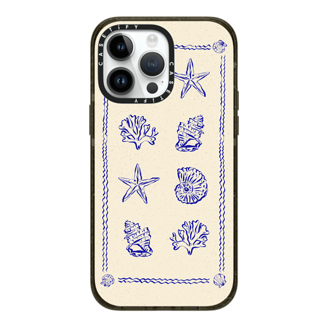 Agathe Marty x CASETiFY iPhone 14 Pro Max ケース ブラック インパクトケース MagSafe対応 Sea Treasures by Agathe Marty