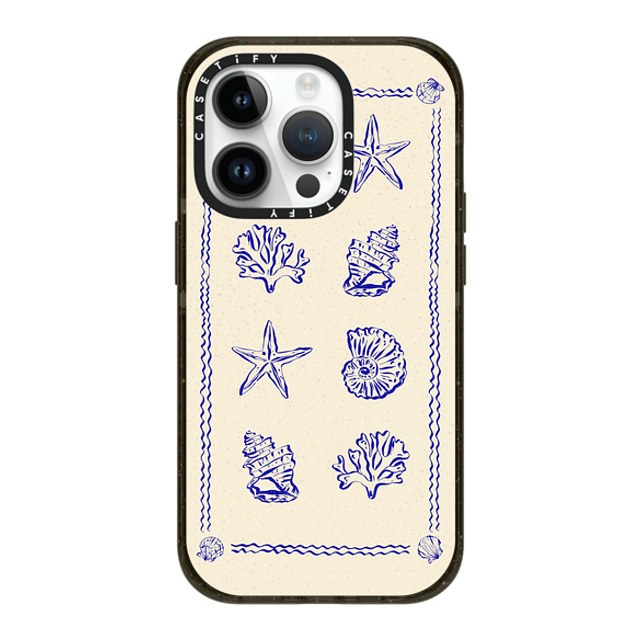 Agathe Marty x CASETiFY iPhone 14 Pro ケース ブラック インパクトケース MagSafe対応 Sea Treasures by Agathe Marty