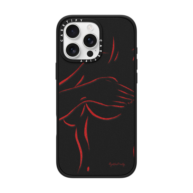 Agathe Marty x CASETiFY iPhone 16 Pro Max ケース Line Art,Minimalism マットブラック インパクトケース MagSafe対応 Body by Agathe Marty Back to School Agathe Marty x CASETiFY iPhone 16 Pro Max ケース Line Art,Minimalism マットブラック インパクトケース MagSafe対応 Body by Agathe Marty Back to School