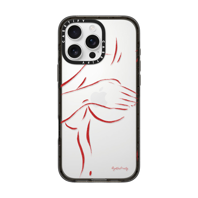 Agathe Marty x CASETiFY iPhone 16 Pro Max ケース Line Art,Minimalism ブラック インパクトケース Body by Agathe Marty Back to School Agathe Marty x CASETiFY iPhone 16 Pro Max ケース Line Art,Minimalism ブラック インパクトケース Body by Agathe Marty Back to School