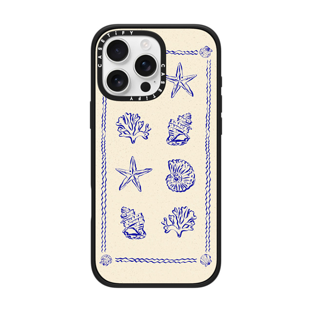 Agathe Marty x CASETiFY iPhone 16 Pro Max ケース マットブラック インパクトケース MagSafe対応 Sea Treasures by Agathe Marty