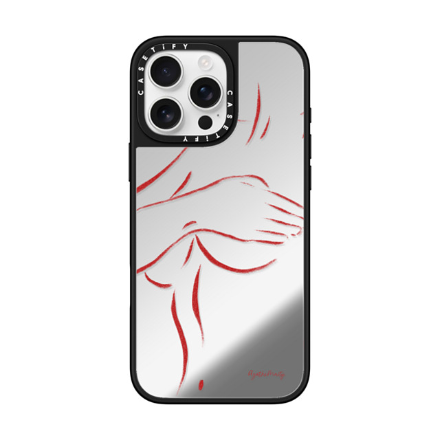 Agathe Marty x CASETiFY iPhone 16 Pro Max ケース Line Art,Minimalism Silver on Black ミラーケース MagSafe対応 Body by Agathe Marty Back to School Agathe Marty x CASETiFY iPhone 16 Pro Max ケース Line Art,Minimalism Silver on Black ミラーケース MagSafe対応 Body by Agathe Marty Back to School