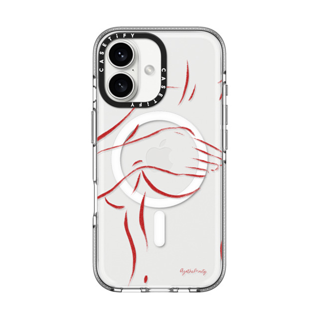 Agathe Marty x CASETiFY iPhone 16 ケース Line Art,Minimalism クリア クリア ケース MagSafe対応 Body by Agathe Marty Back to School Agathe Marty x CASETiFY iPhone 16 ケース Line Art,Minimalism クリア クリア ケース MagSafe対応 Body by Agathe Marty Back to School