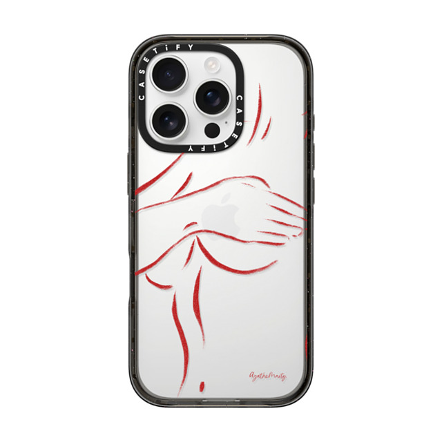 Agathe Marty x CASETiFY iPhone 16 Pro ケース Line Art,Minimalism ブラック インパクトケース Body by Agathe Marty Back to School Agathe Marty x CASETiFY iPhone 16 Pro ケース Line Art,Minimalism ブラック インパクトケース Body by Agathe Marty Back to School