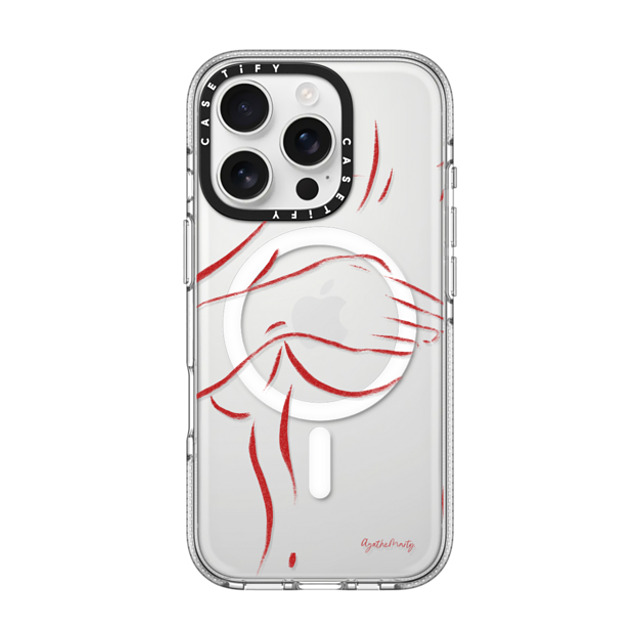 Agathe Marty x CASETiFY iPhone 16 Pro ケース Line Art,Minimalism クリア クリア ケース MagSafe対応 Body by Agathe Marty Back to School Agathe Marty x CASETiFY iPhone 16 Pro ケース Line Art,Minimalism クリア クリア ケース MagSafe対応 Body by Agathe Marty Back to School