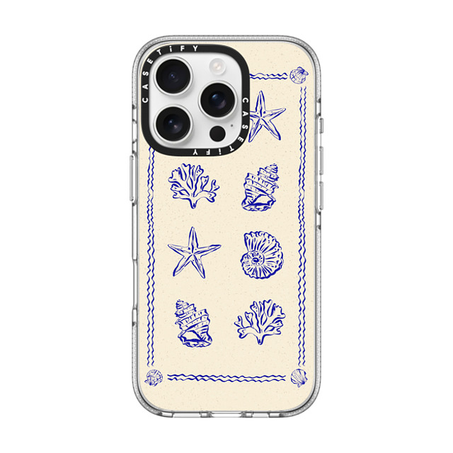 Agathe Marty x CASETiFY iPhone 16 Pro ケース クリア クリア ケース MagSafe対応 Sea Treasures by Agathe Marty