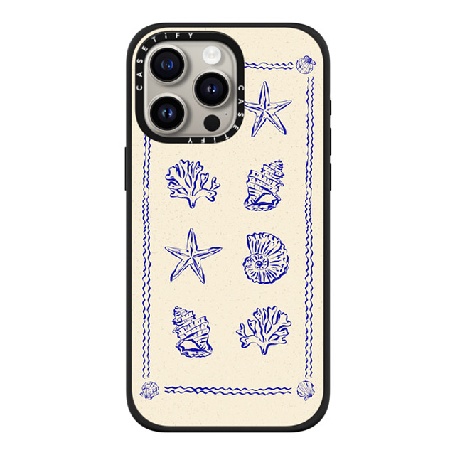 Agathe Marty x CASETiFY iPhone 15 Pro Max ケース マットブラック インパクトケース MagSafe対応 Sea Treasures by Agathe Marty