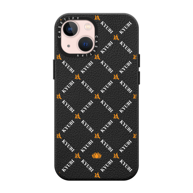 CASETiFY iPhone 13 Mini Case ジェットブラック ペブルケース MagSafe対応 KYUBI Cross on Leather kyubi kyubi Back to School CASETiFY iPhone 13 Mini Case ジェットブラック ペブルケース MagSafe対応 KYUBI Cross on Leather kyubi kyubi Back to School