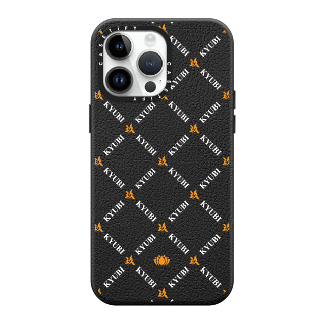 CASETiFY iPhone 14 Pro Max ケース ジェットブラック ペブルケース MagSafe対応 KYUBI Cross on Leather kyubi kyubi Father's Day CASETiFY iPhone 14 Pro Max ケース ジェットブラック ペブルケース MagSafe対応 KYUBI Cross on Leather kyubi kyubi Father's Day