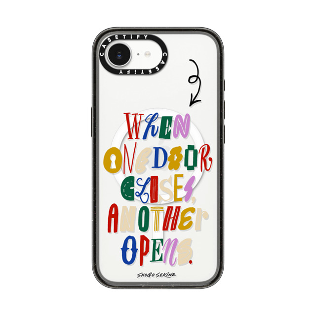 Shogo Sekine x CASETiFY iPhone 16e Case Quote,Typography Black Impact Case MagSafe Compatible Door Back to School Shogo Sekine x CASETiFY iPhone 16e Case Quote,Typography Black Impact Case MagSafe Compatible Door Back to School