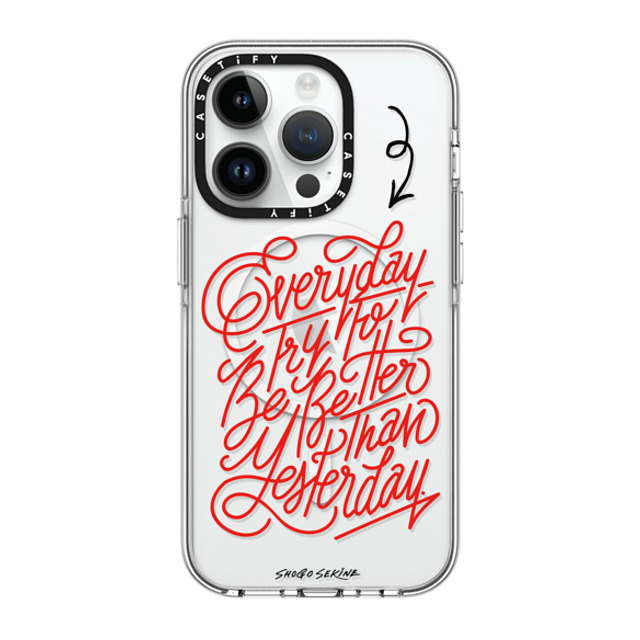Shogo Sekine x CASETiFY iPhone 14 Pro Case Clear Clear Case MagSafe Compatible Everyday Shogo Sekine x CASETiFY iPhone 14 Pro Case Clear Clear Case MagSafe Compatible Everyday