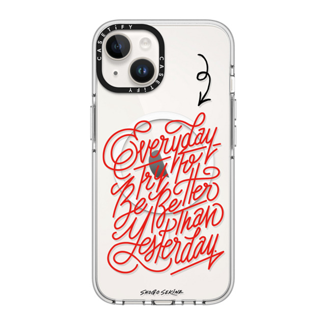 Shogo Sekine x CASETiFY iPhone 14 Case Clear Clear Case MagSafe Compatible Everyday Shogo Sekine x CASETiFY iPhone 14 Case Clear Clear Case MagSafe Compatible Everyday