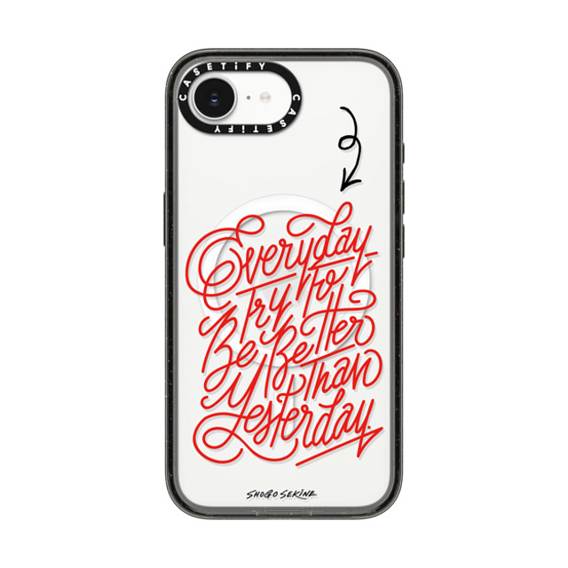 Shogo Sekine x CASETiFY iPhone 16e Case Quote,Typography Black Impact Case MagSafe Compatible Everyday Back to School Shogo Sekine x CASETiFY iPhone 16e Case Quote,Typography Black Impact Case MagSafe Compatible Everyday Back to School