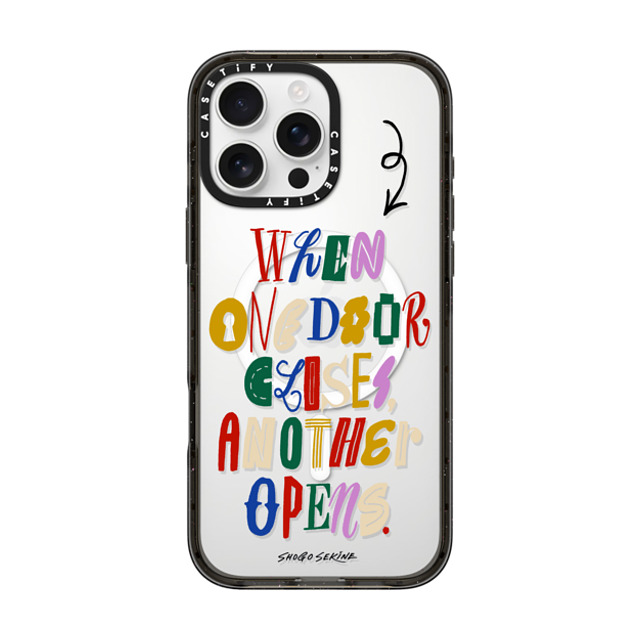 Shogo Sekine x CASETiFY iPhone 16 Pro Max ケース Quote,Typography ブラック インパクトケース MagSafe対応 Door Back to School Shogo Sekine x CASETiFY iPhone 16 Pro Max ケース Quote,Typography ブラック インパクトケース MagSafe対応 Door Back to School