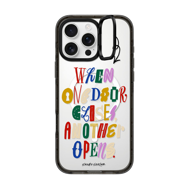 Shogo Sekine x CASETiFY iPhone 16 Pro Max ケース Quote,Typography ブラック インパクトリングスタンドケース MagSafe対応 Door Back to School Shogo Sekine x CASETiFY iPhone 16 Pro Max ケース Quote,Typography ブラック インパクトリングスタンドケース MagSafe対応 Door Back to School