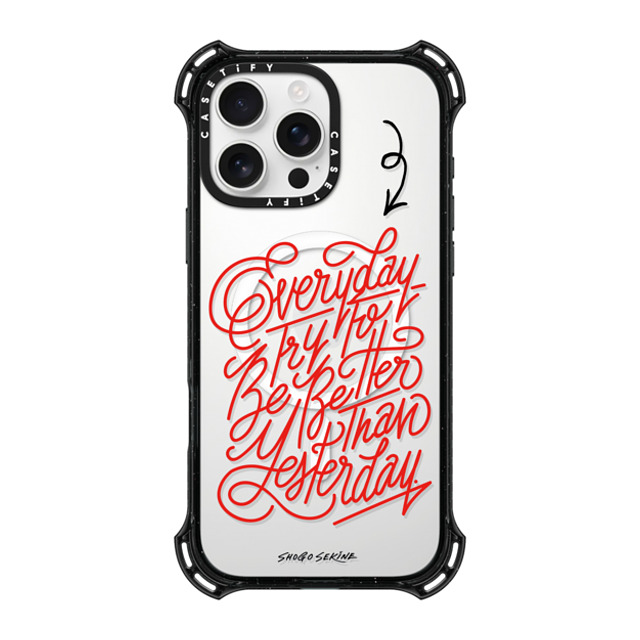Shogo Sekine x CASETiFY iPhone 16 Pro Max Case Black バウンスケース Everyday Shogo Sekine x CASETiFY iPhone 16 Pro Max Case Black バウンスケース Everyday
