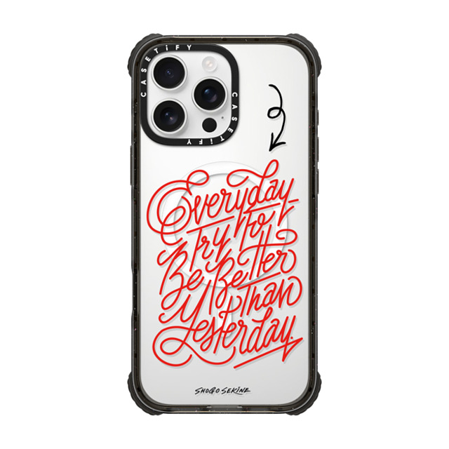 Shogo Sekine x CASETiFY iPhone 16 Pro Max Case Quote,Typography Black ウルトラ インパクトケース MagSafe 対応 Everyday Mother's Day Shogo Sekine x CASETiFY iPhone 16 Pro Max Case Quote,Typography Black ウルトラ インパクトケース MagSafe 対応 Everyday Mother's Day