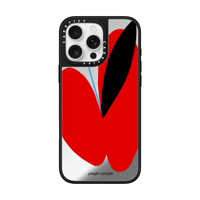 Shogo Sekine x CASETiFY iPhone 16 Pro Max ケース Butterfly,Abstract Silver on Black ミラーケース MagSafe対応 APPLEFLY - Red & black Father's Day Shogo Sekine x CASETiFY iPhone 16 Pro Max ケース Butterfly,Abstract Silver on Black ミラーケース MagSafe対応 APPLEFLY - Red & black Father's Day