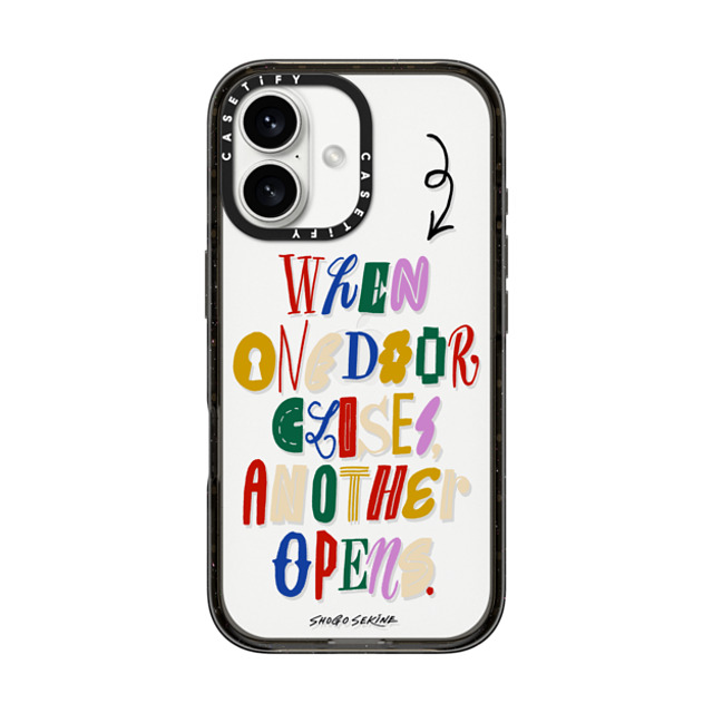 Shogo Sekine x CASETiFY iPhone 16 ケース Quote,Typography ブラック インパクトケース Door Back to School Shogo Sekine x CASETiFY iPhone 16 ケース Quote,Typography ブラック インパクトケース Door Back to School
