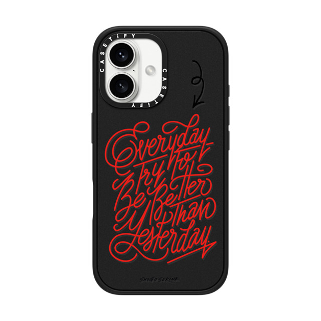 Shogo Sekine x CASETiFY iPhone 16 ケース Quote,Typography マットブラック インパクトケース MagSafe対応 Everyday Father's Day Shogo Sekine x CASETiFY iPhone 16 ケース Quote,Typography マットブラック インパクトケース MagSafe対応 Everyday Father's Day
