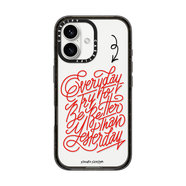Shogo Sekine x CASETiFY iPhone 16 Case Quote,Typography Black インパクトケース Everyday Mother's Day Shogo Sekine x CASETiFY iPhone 16 Case Quote,Typography Black インパクトケース Everyday Mother's Day