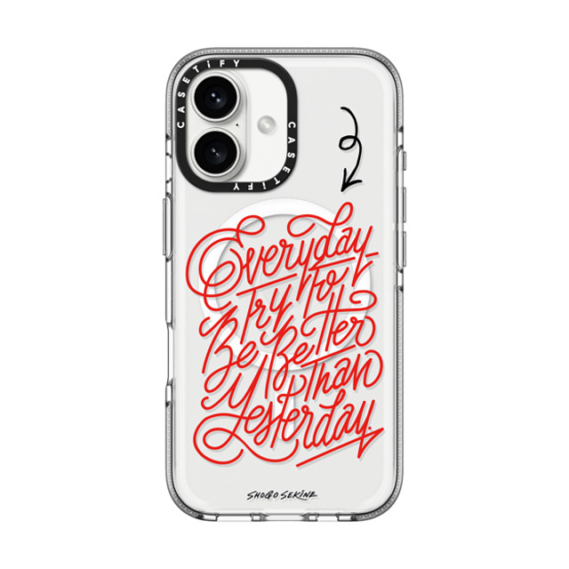 Shogo Sekine x CASETiFY iPhone 16 Case Quote,Typography Clear Clear Case MagSafe Compatible Everyday Mother's Day Shogo Sekine x CASETiFY iPhone 16 Case Quote,Typography Clear Clear Case MagSafe Compatible Everyday Mother's Day