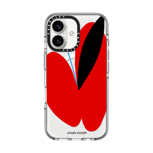 Shogo Sekine x CASETiFY iPhone 16 ケース Butterfly,Abstract クリア クリア ケース MagSafe対応 APPLEFLY - Red & black Father's Day Shogo Sekine x CASETiFY iPhone 16 ケース Butterfly,Abstract クリア クリア ケース MagSafe対応 APPLEFLY - Red & black Father's Day